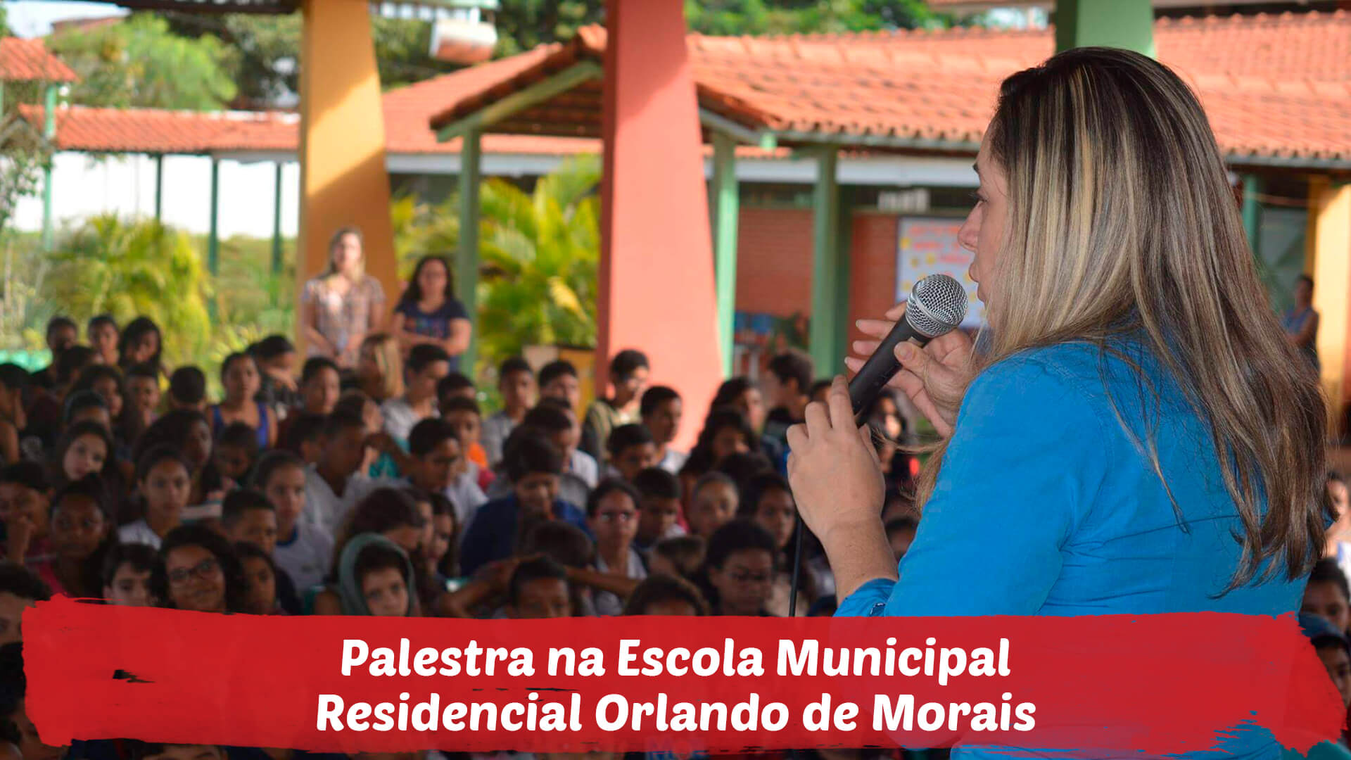 Palestra na Escola Municipal Residencial Orlando De Morais, sobre o combate a violência contra crianças e adolescentes, a convite do professor Sandro Martins.